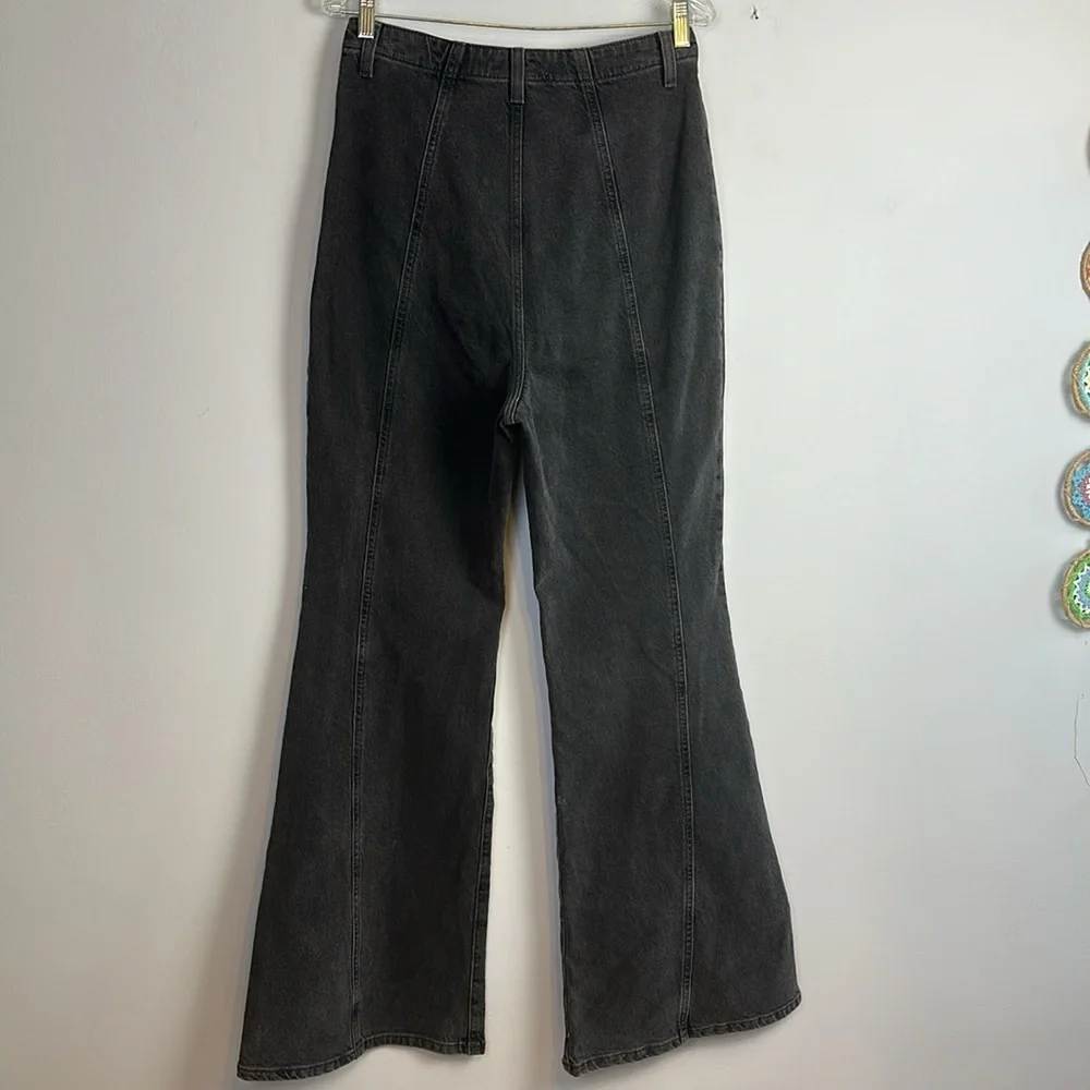 Free People We The Free Florence Flare Jeans High Rise Size 32 Stretch Cotton